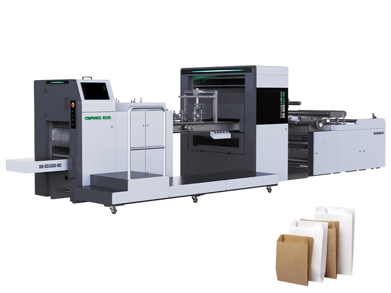 Roll-Fed-Sharp-Bottom-Papier-Bag-Maschine