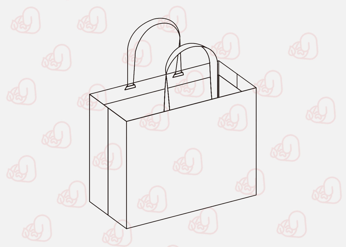 Faltenfreie Luxus-Papiertüte