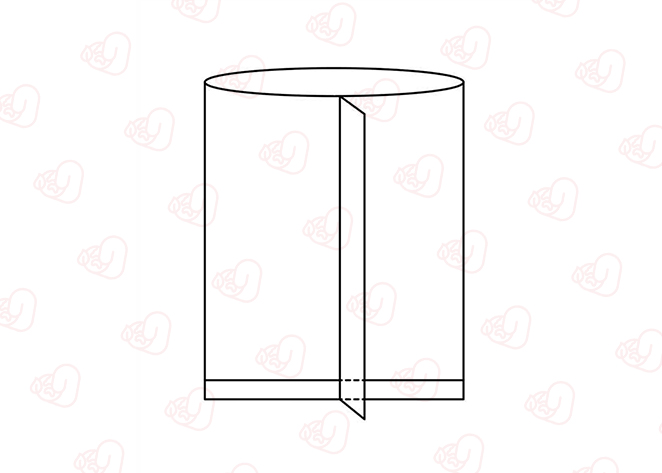 Beutel mit Mitteldichtung (Kissenbeutel)