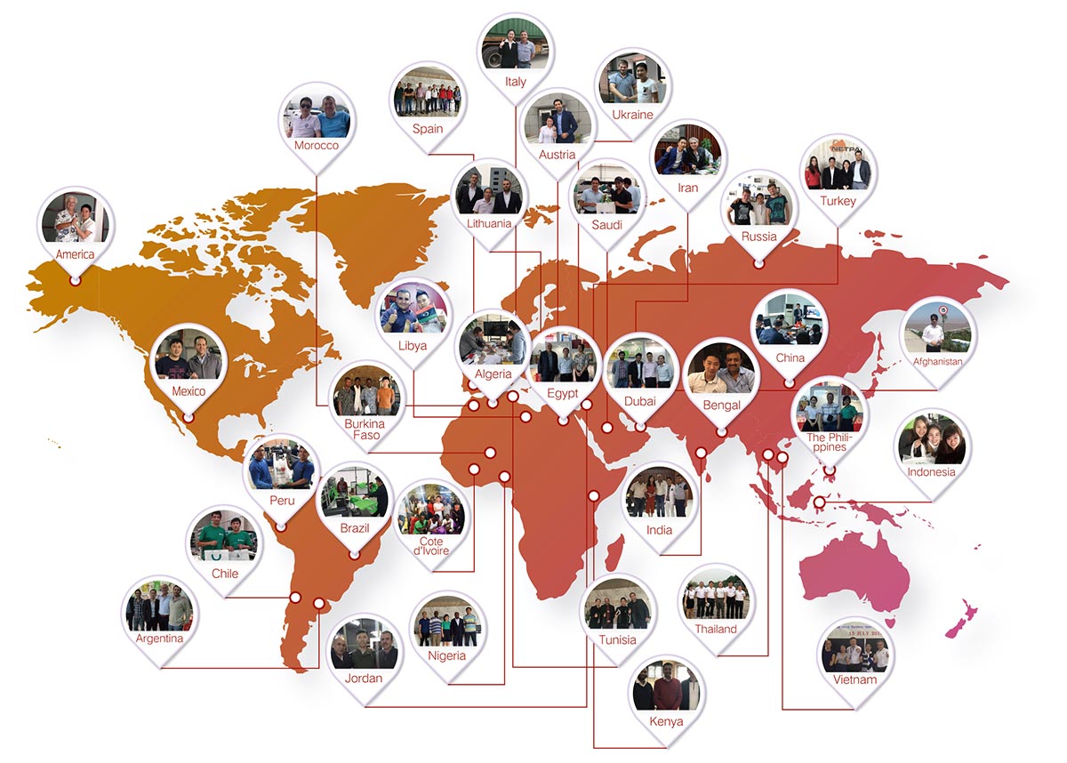 Über 3000 Kunden in 120 Ländern