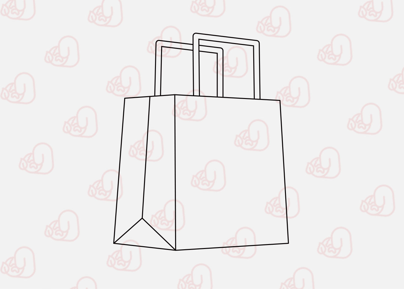 Papiertütenmodelle mit flachem Griff