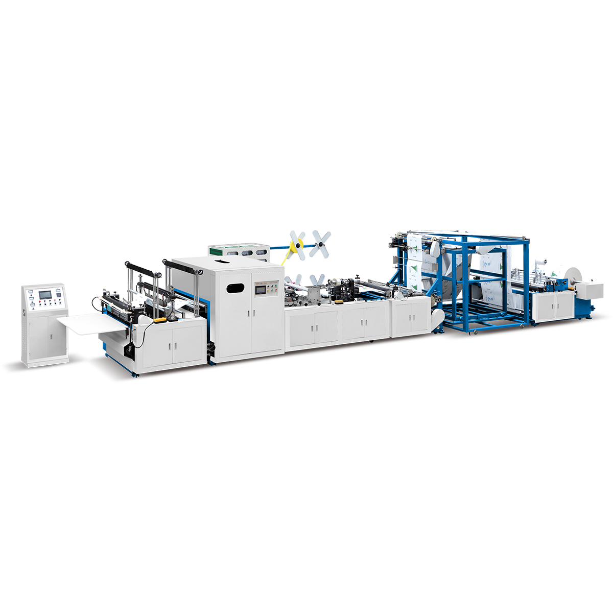 OYANG 15 XB-700/800 Vliesstoff-5-in-1-Beutelherstellungsmaschine mit Online-Griffbefestigung
